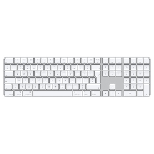 [MK2C3B/A] Magic Keyboard with Touch ID and Numeric Keypad (Lightning) - British English - White Keys